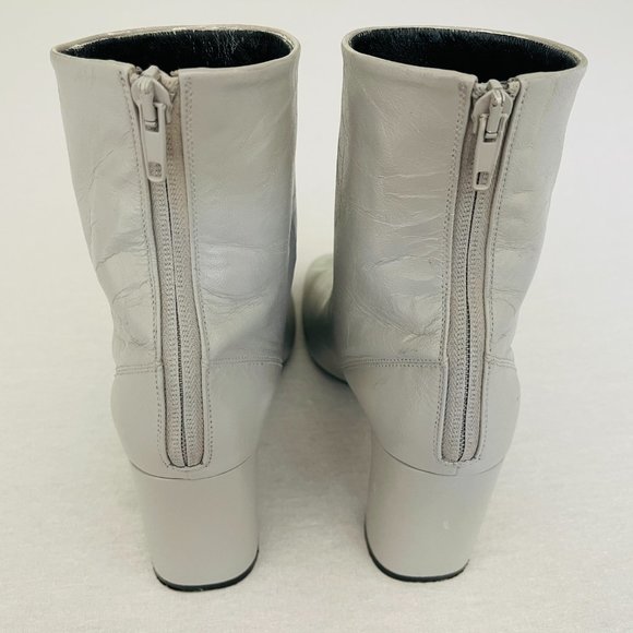 ❤️ CELINE PARIS BALLET RELOADED GRAY LAMBSKIN LEATHER ANKLE BOOTS ITALY - Picture 5 of 11